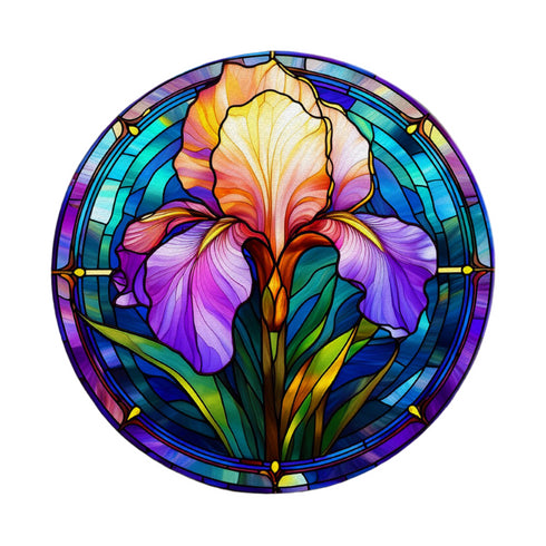 Iris Circular Glass Suncatcher Worktop Saver